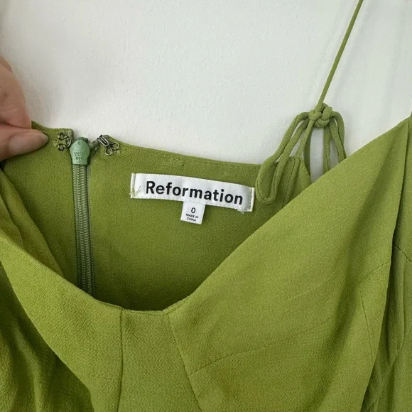 Reformation Fallon Maxi Dress in Green - Picture 5 of 6